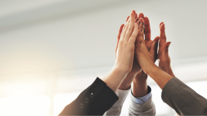team-high-fiving