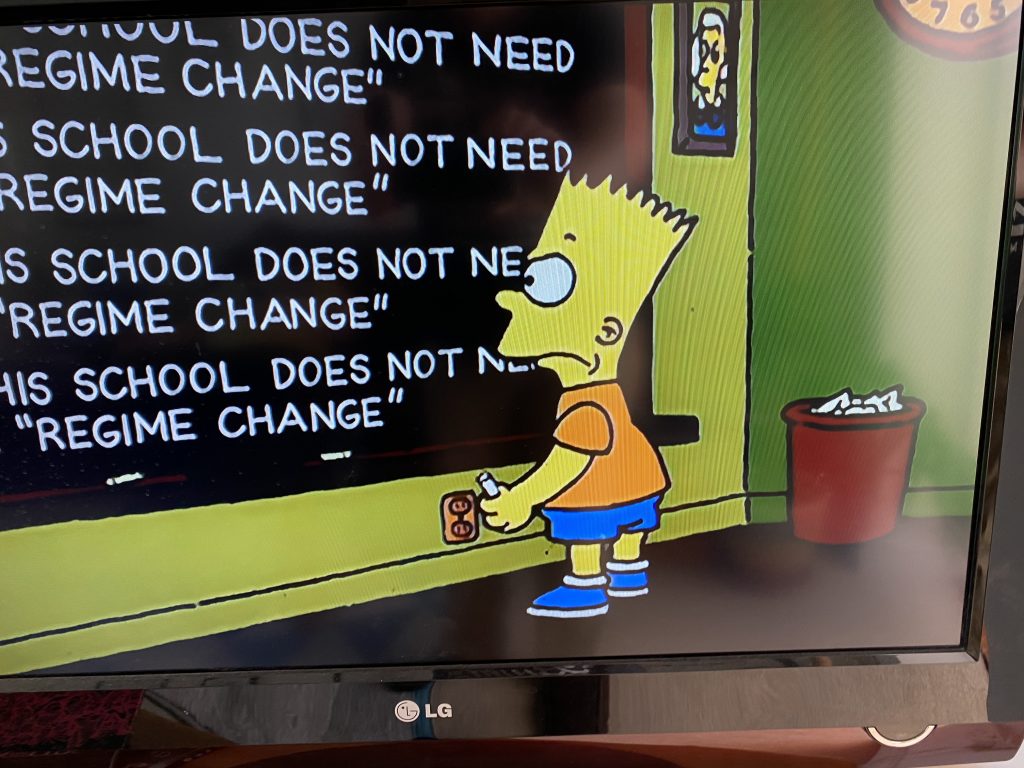 Bart Simpson blackboard
